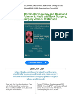 Full Download Scott-Brown's Otorhinolaryngology and Head and Neck Surgery: Volume 3: Head and Neck Surgery, Plastic Surgery John C Watkinson PDF