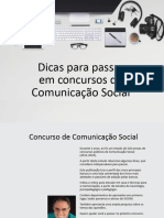 Dicas para Concursos Comunicação Social