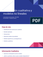 Información Cualitativa y Modelos No Lineales