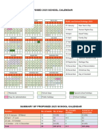 Proposed School Calendar 2025