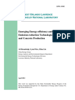 19 2012 Berkley National Laboratory Emerging Energy Efficiency and CO2 Emission Reduction Technologies For Cement and Concrete Production