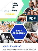 Drug Education, Consumer Health Education & Healthy Eating