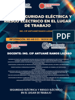 Seguridad Eléctrica y Riesgo Eléctrico en El Lugar de Trabajo de Ing. Cip Antuané Ramos Lázaro