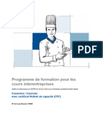 Programme de Formation Pour Les Cours Interentreprises