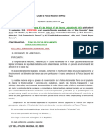 Ley de La Policía Nacional Del Perú - DECRETO LEGISLATIVO #1267