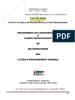 Programme Math Lycée