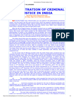 Administration of Criminal Justice in India