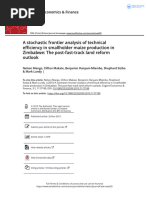 A Stochastic Frontier Analysis of Technical Efficiency in Smallholder Maize Production in Zimbabwe