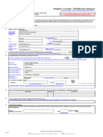 Supplier Creation Modification Template