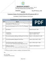 Examination Schedule