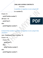 Conditional and Looping Constructs P