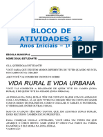 Bloco de Atividades 12 - 1º Ano Vida Urbana e Rural 1