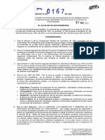 Decreto 0167 Horario de Funcionamiento Establecimientos