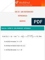 Super 25 For Jee Advanced by Doubtnut Maths Integrals