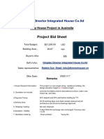 Project Bid Sheet: Qingdao Director Integrated House Co - LTD