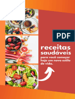 Capa para Ebook Receitas Saudáveis Tons de Laranja e Branco