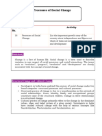 Processes of Social Change: Lesson No. Title Activity