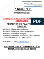 8º Ano C - Atividades de 25, 26 e 27 de Maio de 2020