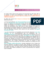 Fiche Revision Crise Année 30