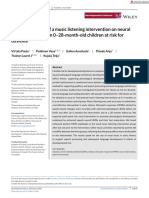 Beneficial Effects of A Music Listening Intervention On Neural Speech Processing in 0 28 Month Old Children at Risk For Dyslexia