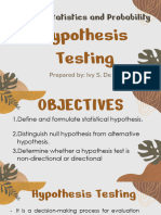 Hypothesis Testing and Type or Errors