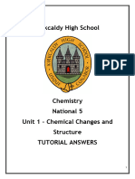 N5 Unit 1 Chemical Changes and Structure Answers 1