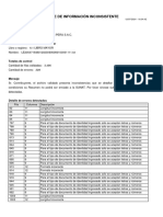 Reporte de Información Inconsistente: Datos Del Contribuyente