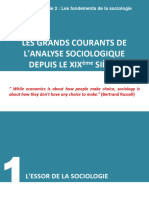 Les Grands Courants de Lanalyse Sociologique Depuis Le XIXe Siècle