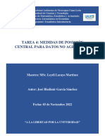 Tarea 4 Medidas Posicion Central Datos No Agrupados Jose Bladimir Garcia Sanchez