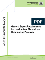 Animal Products Notice General Export Requirements For Halal Animal Mate...