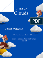 Blue and White 3D Illustrative Types of Clouds Presentation