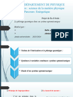 Département de Physique Filière: Science de La Matière Physique Parcours: Enérgetique