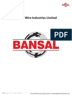 Bansal Wire Industries Limited - Ventura Research