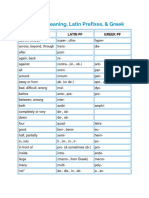 Affixes and Roots