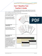 Year 7 Baseline Test Teachers Guide