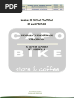 Cronograma de Capacitacion El Cafe de Capobike