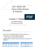 Lecture 3 - Pandas