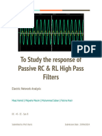 ENA Lab Report Passive RC and RL High Pass Filters