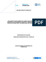 Analisis de Impacto Normativo Relamento Tecnico para Acristalamientos de Seguridad