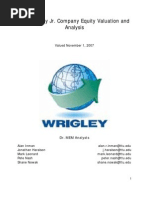 Wrigley Analysis