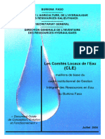 7447 Les Comités Locaux de L'eau (CLE) Maillons de Base Du Cadre Institutionnel de Gestion Intégrée Des Ressources en Eau Du Burkina Faso