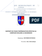 Rapport de Stage de Muyombi Gloria Bac 2 Info