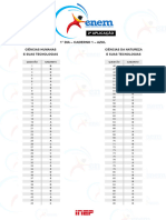 ENEM 2015 PPL - Prova Azul (2 Aplicação) (1° Dia) - Gabarito