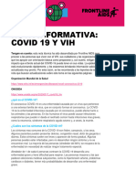 Nota Informativa Covid 19 Spanish