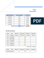 Monthly Timesheet