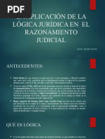 La Lógica Jurídica y El Razonamiento Jurídico