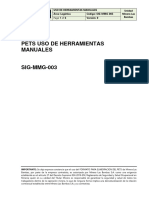 SIG-MMG-003 PETS de Uso de Herramientas Manuales