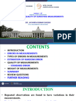 Lecture-27 Errors & Quality of Surveying Measurement