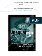 Unequal Health: How Inequality Contributes To Health or Illness. ISBN 0742527409, 978-0742527409