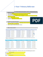 Answer Key - 2024 Revision For History Skills Test